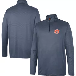 Men's Colosseum Navy Auburn Tigers Logo Quarter-Zip Windshirt